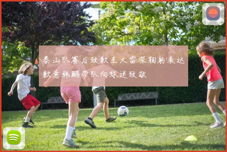 泰山队赛后致歉王大雷深鞠躬表达歉意韩鹏带队向球迷致敬